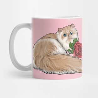 Cat and Rose Mug